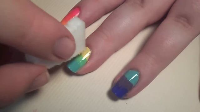 Gradient Neon Animal Print Nail Art
