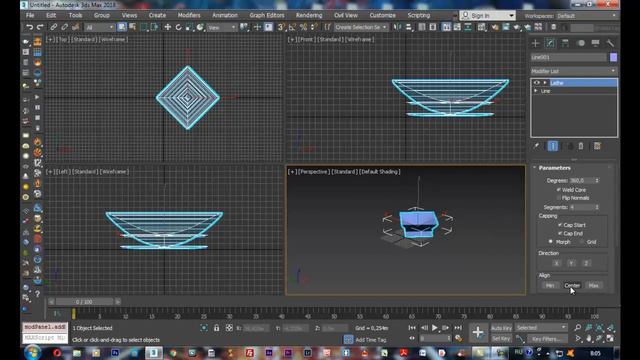 3d max Модификатор вращения lathe смотреть онлайн