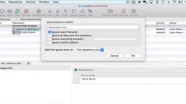 19. gitignore in SourceTree | GitHub Tutorial
