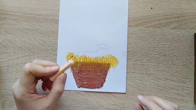 Рождественский рисунок масляной пастелью для детей смотреть онлайн