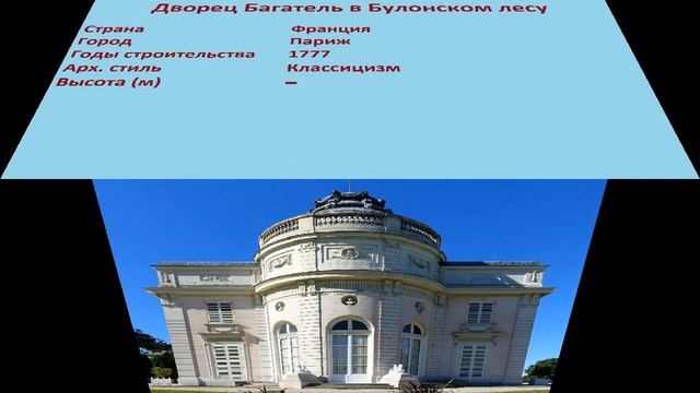 Дворец Багатель в Булонском лесу (Париж) смотреть онлайн