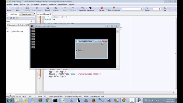 Curso de wxPython - 12. Check Box (wx.CheckBox) смотреть онлайн