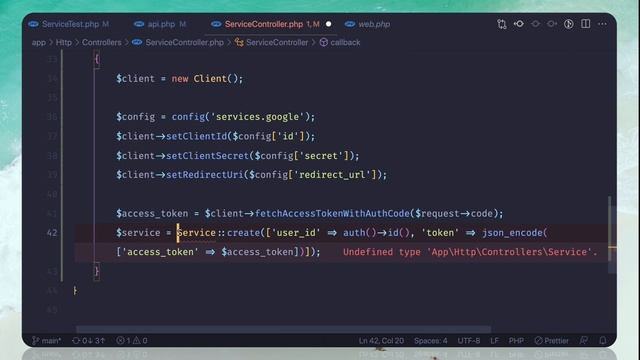 Laravel Test Driven API - store google access token смотреть онлайн