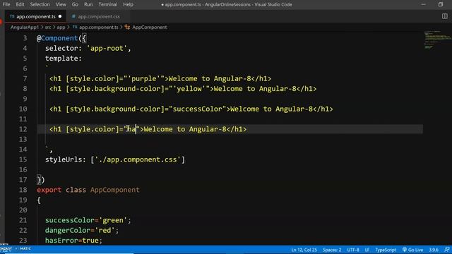 Angular Style Binding смотреть онлайн