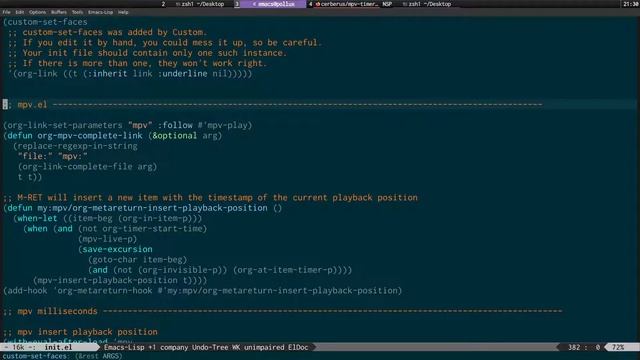 demo of the mpv.el emacs package to control mpv смотреть онлайн