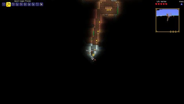 My super amazing mining area being built underneath my house - Terraria смотреть онлайн