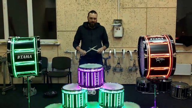 Crieted LED drums for DrumArt // Созданы LED барабаны для DrumArt смотреть онлайн