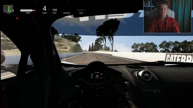 Проба съёмки с веб-камерой №1 Bathurst. Assetto Corsa.