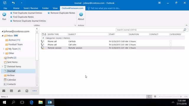 Remove Duplicate Outlook Journal Entries смотреть онлайн