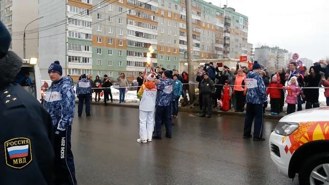 Олимпийский огонь на ул. Богдановича г.Н.Новгород смотреть онлайн