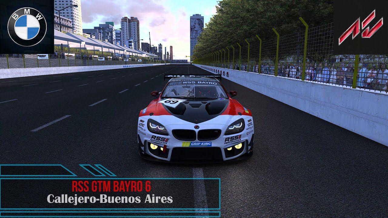BMW M6 GT3 (rss gtm bayro 6) - Callejero Buenos Aires | Assetto Corsa. смотреть онлайн