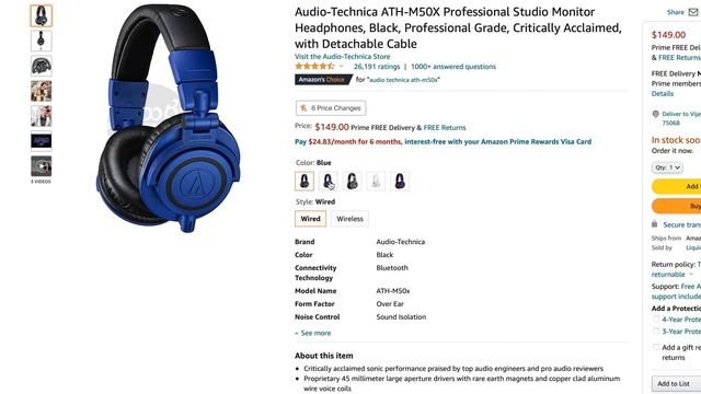 Audio Technica ATH M50xBT unboxing & Review | Professional Studio headphones | in Telugu By Vijay смотреть онлайн