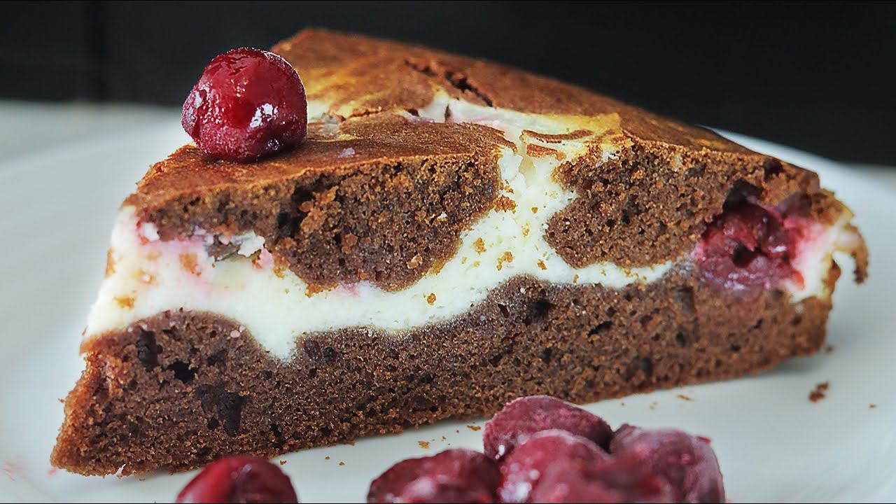 Шоколадный пирог с творогом и вишней. СУПЕР СОЧЕТАНИЕ! Очень нежный и вкусный пирог смотреть онлайн