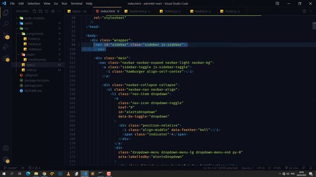 Integrate any HTML Template into React Application - (#AdminKit, #AdminLTE) смотреть онлайн