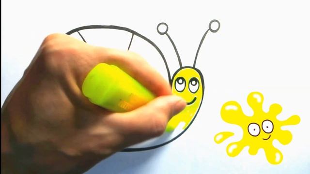 Как нарисовать УЛИТКУ РАДУГУ / Мультик Раскраска для детей УЛИТКА / How to draw a snail смотреть онлайн