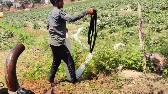Water engine Pump Set | Farming Machine | 5 inch Plastic Sinchai Pipe | सिंचाई करने का देसी जुगाड़ смотреть онлайн