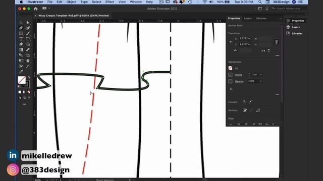 How to Draw a Skirt Flat Sketch in Illustrator for Fashion Design смотреть онлайн