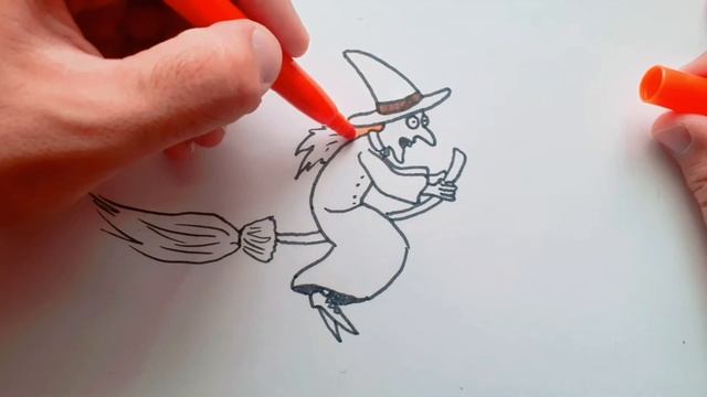Рисуем ведьму!!! #учимсярисовать смотреть онлайн