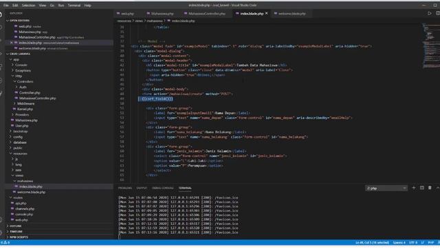 Crud Laravel 6 Insert Data Mahasiswa part 7 смотреть онлайн