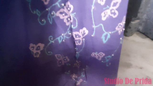 Studio De Prida - 9 - Lavender cotton saree with fabric painting and hand embroidery смотреть онлайн