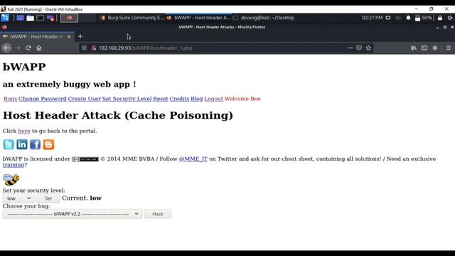 Bwapp Host Header || Host Header Attack (cache Poisoning) Bwapp || Cyber World Hindi