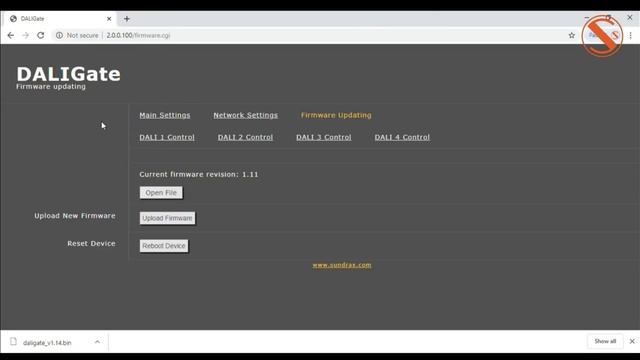 DALIGate DIN Firmware updating смотреть онлайн
