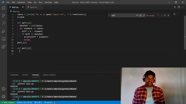 Python DS | Day 1 learn through Advent of code | смотреть онлайн