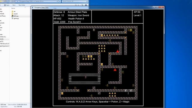 Action Rpg Game written in Python 3 ( using only standard library /Source code in description ) смотреть онлайн