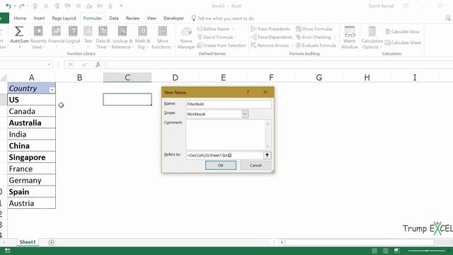 Filter Cells with Text in Bold Font Formatting in Excel смотреть онлайн