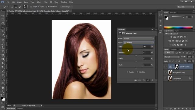 photoshop cs6 : change hair color смотреть онлайн