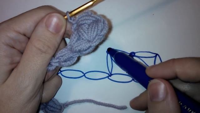 1 Вязание крючком Узор Звездочки Схема Crochet Star Stitch pattern смотреть онлайн