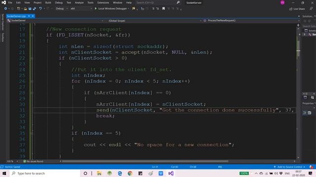 Socket Programming in C/C++ Part - 7 (accepting the new connections) смотреть онлайн