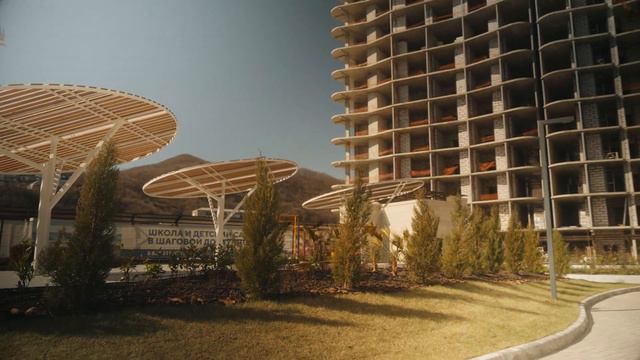 Придомовая территория ЖК Sun Hills Olginka смотреть онлайн