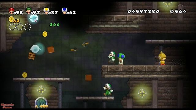 Newer Super Mario Bros. Wii – 4 Players Walkthrough Co-Op All Worlds 100% смотреть онлайн