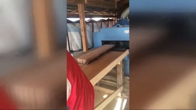 Распиловка двухкантного бруса лафета высотой 100мм 18 пропилов смотреть онлайн