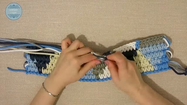 Ковер крючком с треугольным орнаментом "ЭСКИМО". Часть 4 смотреть онлайн