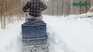 мотобуксировщик с модулем толкач с подножками и без ( тест)