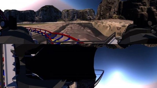 Highest VR 360° Roller Coaster in 2K - POV 360 3D Videos Split Screen Virtual Reality