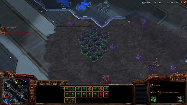 Starcraft 2  Gameplay 4v4 Zerg