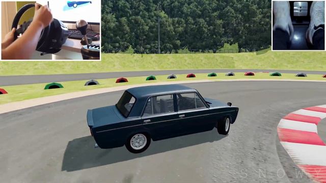 Drifting a LADA in BeamNG | (Steering Wheel) смотреть онлайн