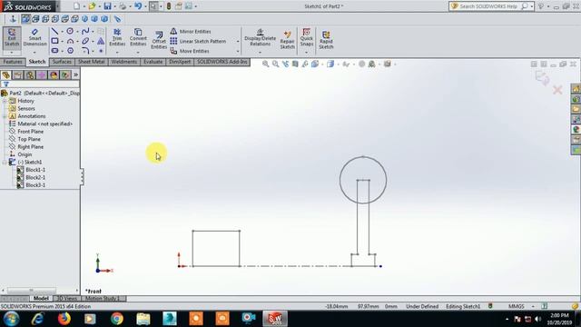SOLIDWORK SKETCH BLOCK смотреть онлайн