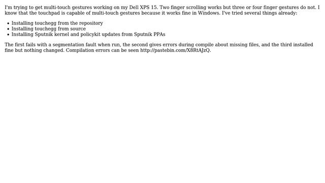 Touchpad gestures don't work on Dell XPS 15 L521x смотреть онлайн