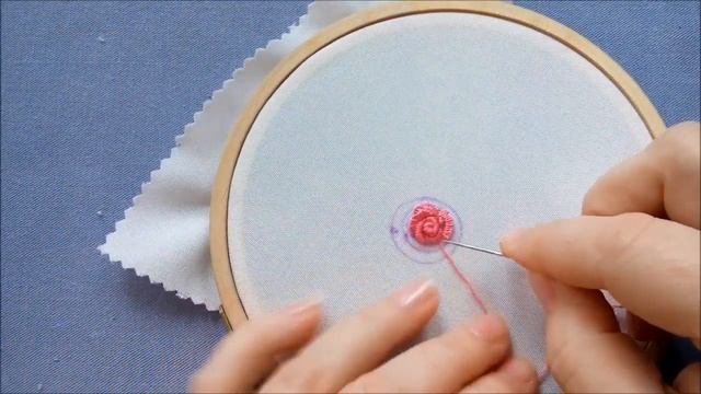 МК. Объемная вышивка. Роза. Способ 1. Volume embroidery Rose. Method 1. смотреть онлайн