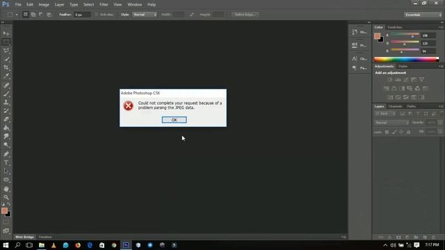How to FIX PROBLEM PARSING THE JPEG DATA in Adobe Photoshop CS6 смотреть онлайн