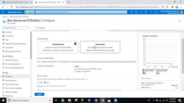 Azure SQL Database Serverless (cost saving) смотреть онлайн