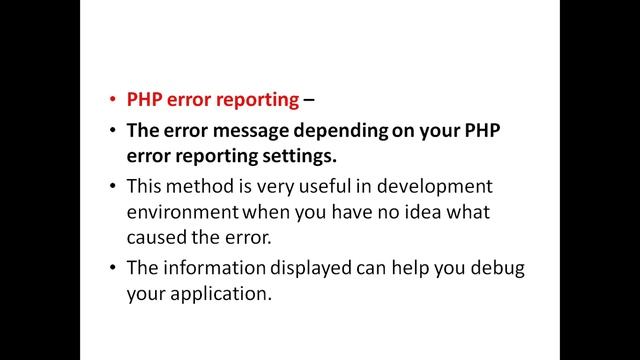 Error Handling In PHP смотреть онлайн
