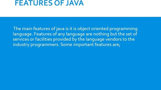 Features of Java смотреть онлайн
