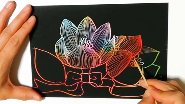 DAISO Scratch Board #3  Allium Cowanii　アリウムコアニー