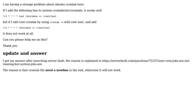 Ubuntu system crontab works, but root crontab does not (2 Solutions!!) смотреть онлайн