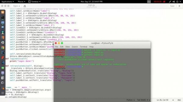 PyQt Python Login using Qt Designer [ Part - 2 ]